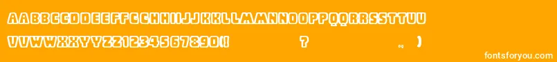 BabyEskimoKissesBold Font – White Fonts on Orange Background