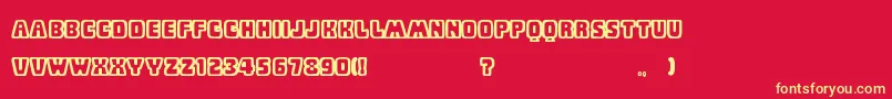 BabyEskimoKissesBold Font – Yellow Fonts on Red Background
