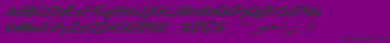 ArtbrushMedium Font – Black Fonts on Purple Background