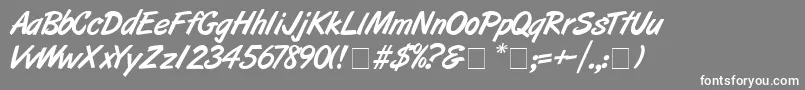 ArtbrushMedium Font – White Fonts on Gray Background