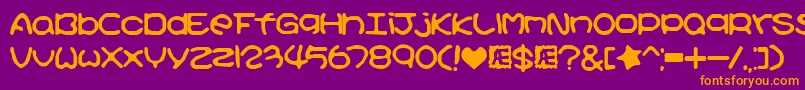 Kirbyss Font – Orange Fonts on Purple Background