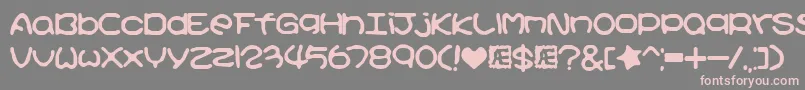 Kirbyss Font – Pink Fonts on Gray Background