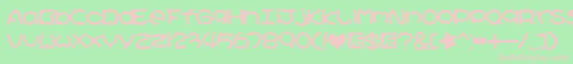 Kirbyss Font – Pink Fonts on Green Background