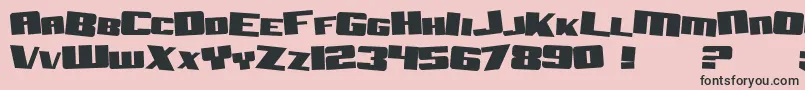 SfAftershockDebrisSolid Font – Black Fonts on Pink Background