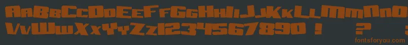 SfAftershockDebrisSolid Font – Brown Fonts on Black Background