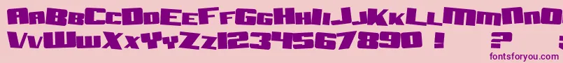 Шрифт SfAftershockDebrisSolid – фиолетовые шрифты на розовом фоне