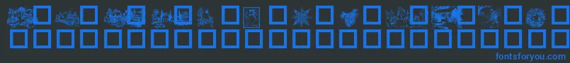 Police Winter ffy – polices bleues sur fond noir