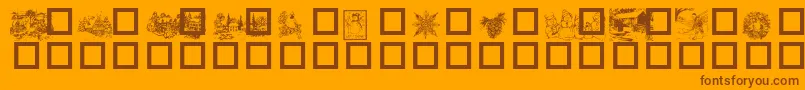 Winter ffy Font – Brown Fonts on Orange Background