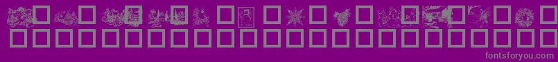 Fonte Winter ffy – fontes cinzas em um fundo violeta
