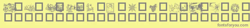 Fonte Winter ffy – fontes cinzas em um fundo amarelo