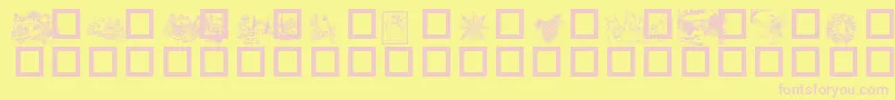 Winter ffy Font – Pink Fonts on Yellow Background