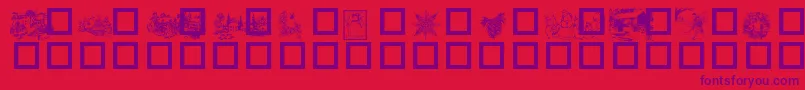 Winter ffy Font – Purple Fonts on Red Background