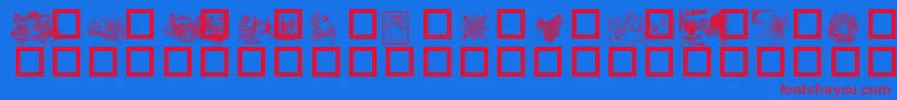 フォントWinter ffy – 赤い文字の青い背景