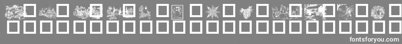 Winter ffy-Schriftart – Weiße Schriften auf grauem Hintergrund