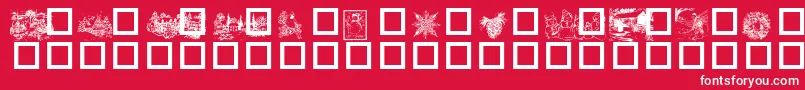 Winter ffy Font – White Fonts on Red Background