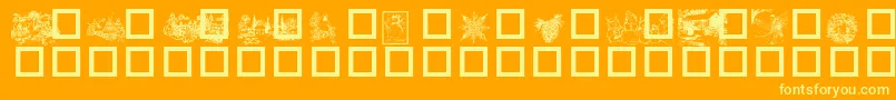 Winter ffy Font – Yellow Fonts on Orange Background