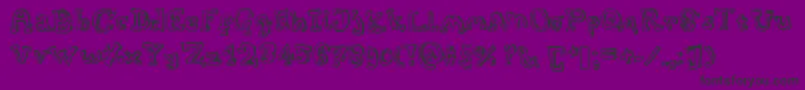 Turtleneck Font – Black Fonts on Purple Background