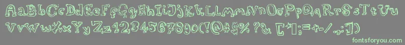 Turtleneck Font – Green Fonts on Gray Background