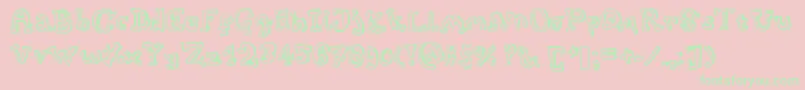 Turtleneck Font – Green Fonts on Pink Background