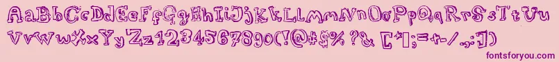 Turtleneck Font – Purple Fonts on Pink Background