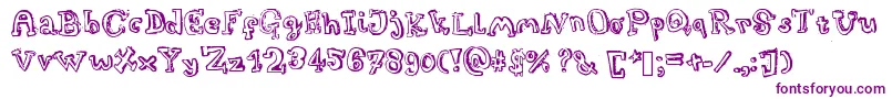 Turtleneck Font – Purple Fonts on White Background