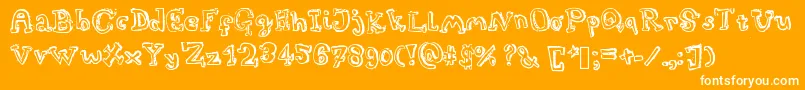 Turtleneck Font – White Fonts on Orange Background