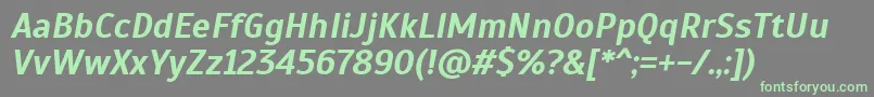 Scada ffy Font – Green Fonts on Gray Background