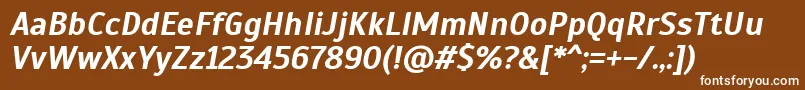 フォントScada ffy – 茶色の背景に白い文字