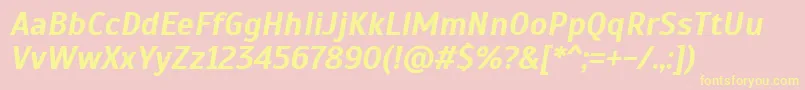Scada ffy Font – Yellow Fonts on Pink Background