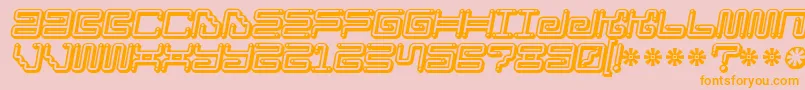 Iron Lounge Smart Dot 2 Font – Orange Fonts on Pink Background