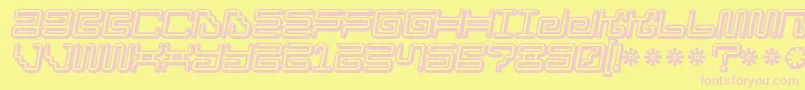 Iron Lounge Smart Dot 2 Font – Pink Fonts on Yellow Background