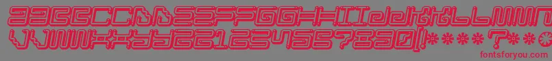 Iron Lounge Smart Dot 2 Font – Red Fonts on Gray Background