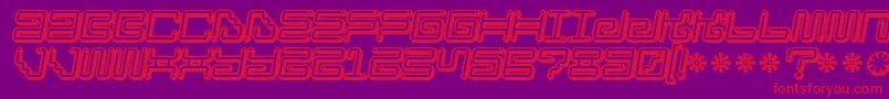 Iron Lounge Smart Dot 2-Schriftart – Rote Schriften auf violettem Hintergrund