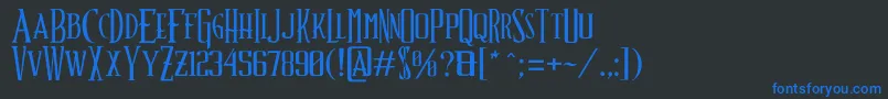 ShindlerfontByJuanCasco Font – Blue Fonts on Black Background