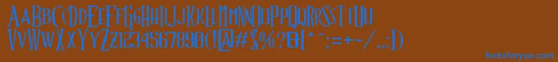 ShindlerfontByJuanCasco Font – Blue Fonts on Brown Background