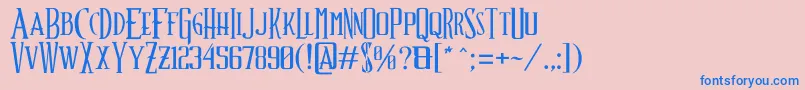 ShindlerfontByJuanCasco Font – Blue Fonts on Pink Background