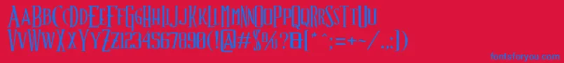 ShindlerfontByJuanCasco Font – Blue Fonts on Red Background