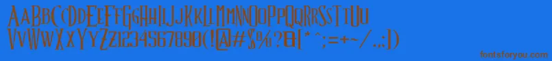 ShindlerfontByJuanCasco Font – Brown Fonts on Blue Background