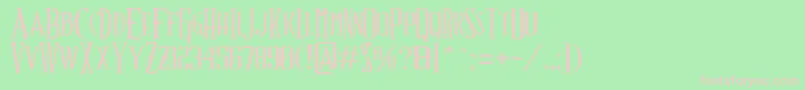 ShindlerfontByJuanCasco Font – Pink Fonts on Green Background