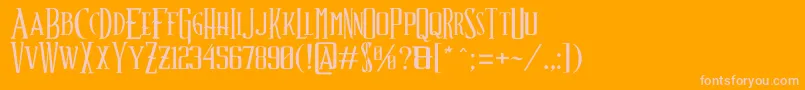 ShindlerfontByJuanCasco Font – Pink Fonts on Orange Background