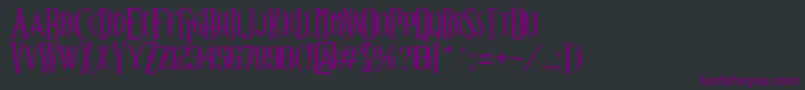 ShindlerfontByJuanCasco Font – Purple Fonts on Black Background