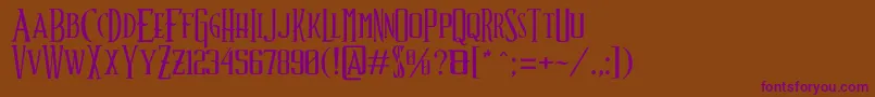 ShindlerfontByJuanCasco Font – Purple Fonts on Brown Background