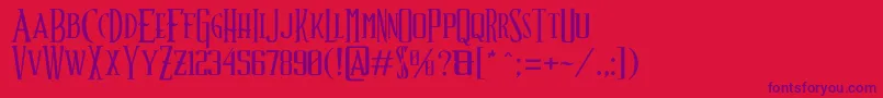 ShindlerfontByJuanCasco Font – Purple Fonts on Red Background