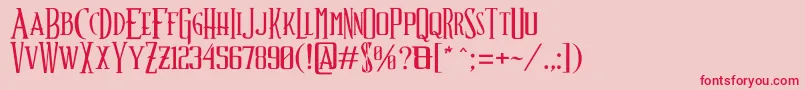 ShindlerfontByJuanCasco-Schriftart – Rote Schriften auf rosa Hintergrund