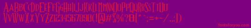 ShindlerfontByJuanCasco Font – Red Fonts on Purple Background