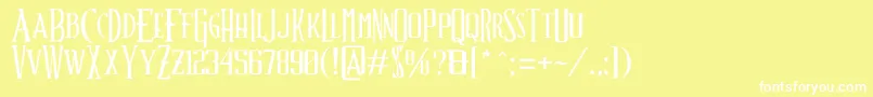 ShindlerfontByJuanCasco Font – White Fonts on Yellow Background