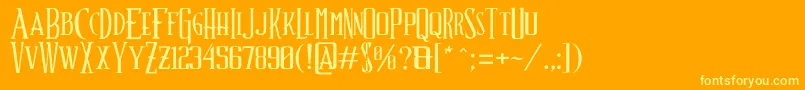 ShindlerfontByJuanCasco Font – Yellow Fonts on Orange Background