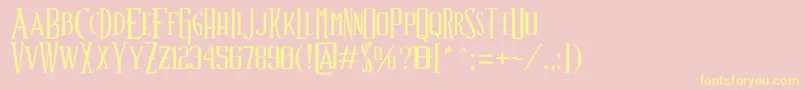 ShindlerfontByJuanCasco Font – Yellow Fonts on Pink Background