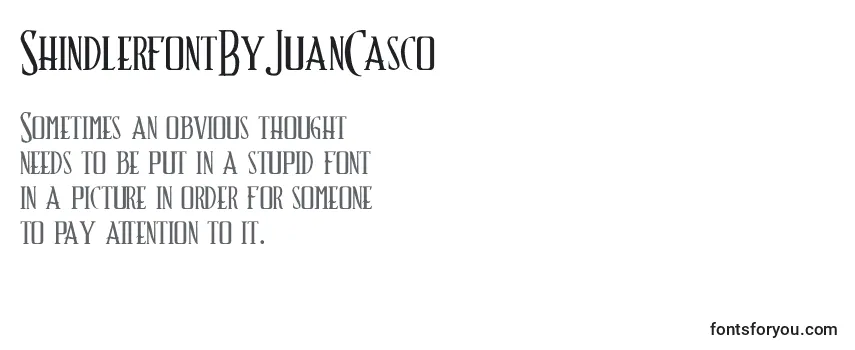 Review of the ShindlerfontByJuanCasco Font