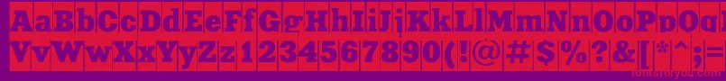 XeniacameocRegular Font – Red Fonts on Purple Background